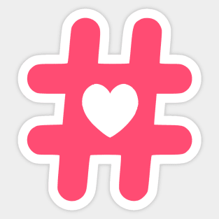 Hashtag Heart Sticker